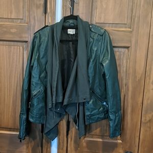 Vegan leather biker jacket